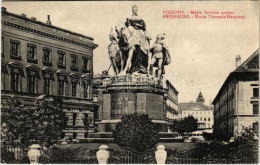 T2 1910 Pozsony, Pressburg, Bratislava; Mária Terézia Szobor / Maria Theresia Denkmal / Statue - Non Classés