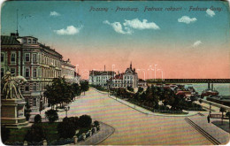 * T3/T4 Pozsony, Pressburg, Bratislava; Fadrusz Rakpart / Quay (kopott Sarkak / Worn Corners) - Non Classés