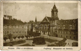 T3 1918 Pozsony, Pressburg, Bratislava; Fő Tér A Városházzal / Hauptplatz Mit Rathaus / Main Square, Town Hall (EK) - Non Classés