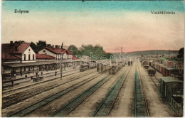 ** T2 Zólyom, Zvolen; Vasútállomás. Vasúti Levelezőlapárusítás 351. / Railway Station - Sin Clasificación