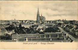 T3 1906 Eszék, Osijek, Essegg; Gornji Grad / Oberstadt (ázott / Wet Damage) - Unclassified