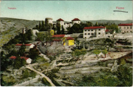 ** T3/T4 Fiume, Rijeka; Tersato / Terszat Vára. Divald Károly Kiadása 1231-1909. / Trsat Castle (lyuk / Pinhole) - Ohne Zuordnung