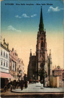 T2/T3 Újvidék, Novi Sad; Római Katolikus Templom, Récsei Gusztáv és Regényi István üzlete / Church, Shops (EK) - Sin Clasificación