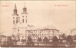 * T2/T3 1908 Zombor, Sombor; Új Katolikus Templom. Kaufmann Emil Kiadása / New Catholic Church (Rb) - Non Classés