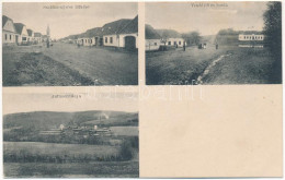 T2/T3 1923 Szalónakújtelek, Neustift Bei Schlaining (Máriafalva, Mariasdorf); Látkép, Vendéglő és Iskola, Antimonbánya / - Ohne Zuordnung