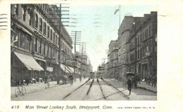 * T3 Bridgeport, Main Street Looking South, Decorated Postcard (Rb) - Unclassified
