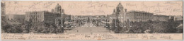 T2/T3 1903 Wien, Vienna, Bécs; Panorama Vom äusseren Burgthor Aus - 3-tiled Folding Panoramacard - Unclassified