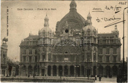 T2/T3 1905 Antwerpen, Anvers; Gare Centrale, Place De La Gare / Railway Station (EK) - Non Classés