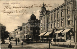 * T3/T4 1913 Cieszyn, Teschen; Bahnhofstrasse, Hotel Central Bahnhof E. Potyka, Schanklocal, Restaurant / Railway Street - Sin Clasificación