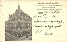 * T3/T4 Berlin, Friedrichstrasse, Hotel Friedrichshof (small Tear) - Sin Clasificación