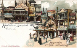 * T2 1897 Berlin, Ausstellung Transvaal, Häuser Partien Aus Der Strasse Von Johannesburg / Expo Litho - Zonder Classificatie