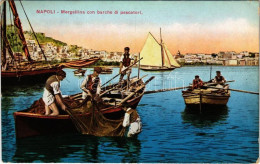 ** T2/T3 Napoli, Naples; Mergellina Con Barche Di Pescatori / Fishing Boats (EK) - Ohne Zuordnung