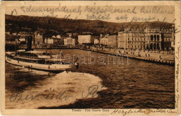 T2/T3 1926 Trieste, Trieszt, Trst; Riva Nazario Sauro / Steamship, Port (EB) - Ohne Zuordnung