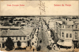 T4 1907 Giurgiu, Gyurgyevó, Gyurgyó; Strada Principele Nicolae / Street View, Shops (EM) - Sin Clasificación