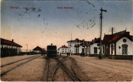 T2/T3 1925 Giurgiu, Gyurgyevó, Gyurgyó; Portal Ramadan / Railway Station, Train (EK) - Zonder Classificatie