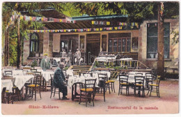 T2/T3 1917 Slanic Moldova, Szlanikfürdő; Restaurantul De La Cascada / Restaurant, Garden (EK) - Non Classés