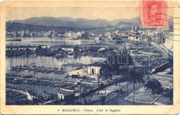 T2/T3 1927 Mallorca, Palma, Club De Regatas / Regatta Club, Rowing Boats. TCV Card (EK) - Unclassified