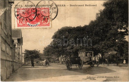 T2/T3 1909 Dakar, Boulvard National / Street View, Horse-drawn Carriages, TCV Card (EK) - Ohne Zuordnung
