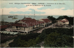 ** T1/T2 Dakar, Casernes De La Marine, Prés De La Batterie De La Pointe / Marine Barracks, Ships - Non Classificati