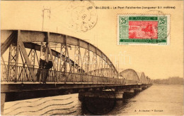 T1 1930 Saint Louis, Le Pont Faidherbe (longueur 511 Métres) / Bridge, TCV Card - Ohne Zuordnung