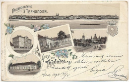 T3 1898 (Vorläufer) Ternopil, Tarnopol; Art Nouveau, Floral, Litho (worn Corners) - Sin Clasificación