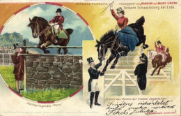 T3 1901 Barnum And Baileay Grösste Schaustellung Der Erde, Hochspringender Pony, Hinderniss-Rennen Auf Irischen Jagdpfer - Ohne Zuordnung