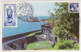 BRESIL : Cachet " Féria Filatelica E Numismatica " Salvador De Bahia 1954 Sur Carte Postale - Briefe U. Dokumente