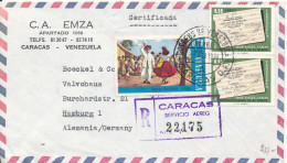 Venezuela Registered Air Mail Cover Sent To Germany Caracas 9-8-1966 Topic Stamps - Venezuela