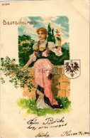 T2/T3 1900 Deutschland / German Folklore, Coat Of Arms, Patriotic, Litho - Non Classés