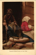 * T2/T3 Russische Bettler-Frauen Vor Ihrer Hütte / Russian Beggar Women In Front Of Their Hut (EK) - Zonder Classificatie