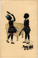 T2/T3 Girls, Silhouette Art Postcard. Kleiner Verlag 3322. (EK) - Ohne Zuordnung
