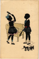 T2/T3 Girls, Silhouette Art Postcard. Kleiner Verlag 3322. (EK) - Non Classificati