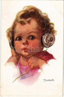 * T2 Child With Headphones. No. 1197. S: W. Fialkowska - Non Classés