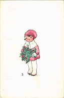T2/T3 1923 Children Christmas Greeting Art Postcard (fl) - Zonder Classificatie