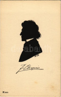 ** T1 Frédéric Chopin. F. A. Ackermann's Kunstverlag Serie 661. 12. Komponisten-Silhouetten S: W. Bithorn - Zonder Classificatie