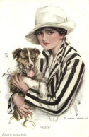 ** T3 'Alert' / Lady With Dog, Reinthal & Newman Series No. 763 S: Harrison Fisher (fa) - Ohne Zuordnung