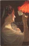 T2/T3 1912 Lady Art Postcard. Artist Signed (fl) - Ohne Zuordnung