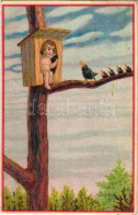 T2/T3 1924 Angel In The Bird's Nest, Humour. B.K.W.I. 347-1. Litho S: H.S.B. (EB) - Sin Clasificación