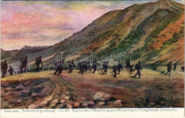 ** T1 Balkankriegsschaupl.: Nr. 60. Beginn Der Offensive Gegen Montenegro (vorgehende Infanterie). Zum Gloria-Viktoria-A - Ohne Zuordnung