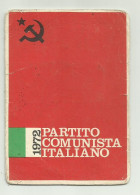 TESSERA PARTITO COMUNISTA 1972 - Tarjetas De Membresía