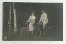 COPPIA IN BICICLETTA D'EPOCA - VIAGGIATA FP - Couples