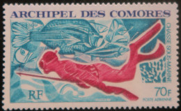 LP3972/47 - 1972 - COLONIES FRANÇAISES - COMORES - POSTE AERIENNE - N°44 NEUF** - Posta Aerea