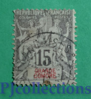 S729- GRANDE COMORE 1900 ALLEGORIA 15c USATO - USED - Usati