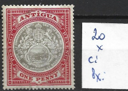 ANTIGUA 20 * Côte 6 € - 1858-1960 Colonie Britannique