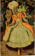 ** T2 In Erwartung / Baroque Lady Art Postcard. Degi Nr. 1013. S: Sigm. Felix Lehmann - Unclassified