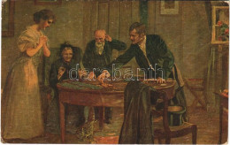 T2/T3 1926 Das Große Los / Playing Cards, Art Postcard. Degi-Gemälde Nr. 554. S: Alfred Schwarz (EK) - Zonder Classificatie