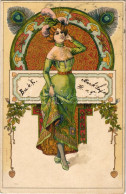 T2 1904 Szecessziós Hölgy / Art Nouveau Lady. A. Sockl Wien I. 942. Litho - Sin Clasificación