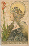 T2 1901 Magyar Szecessziós Hölgy - Litho Művészlap / Hungarian Art Nouveau Lady Art S: Basch Árpád - Zonder Classificatie