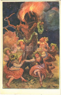 T2/T3 1931 Latvian Folklore Art Postcard S: A. Apsitis (EK) - Non Classés