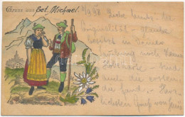 T2/T3 1898 (Vorläufer) Gruss Aus Sct. Michael / Folklore, Wooden Art Postcard Made Out Of Tree Bark - Sin Clasificación